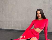 Оксамитовий комплект: топ із чашками push up+ спідниця, декорована стразами Прикраса пришита, ручна робота. Оксамитовий комплект: топ із чашками push up+ спідниця, декорована стразами Прикраса пришита, ручна робота. | PUSHKA SHOP