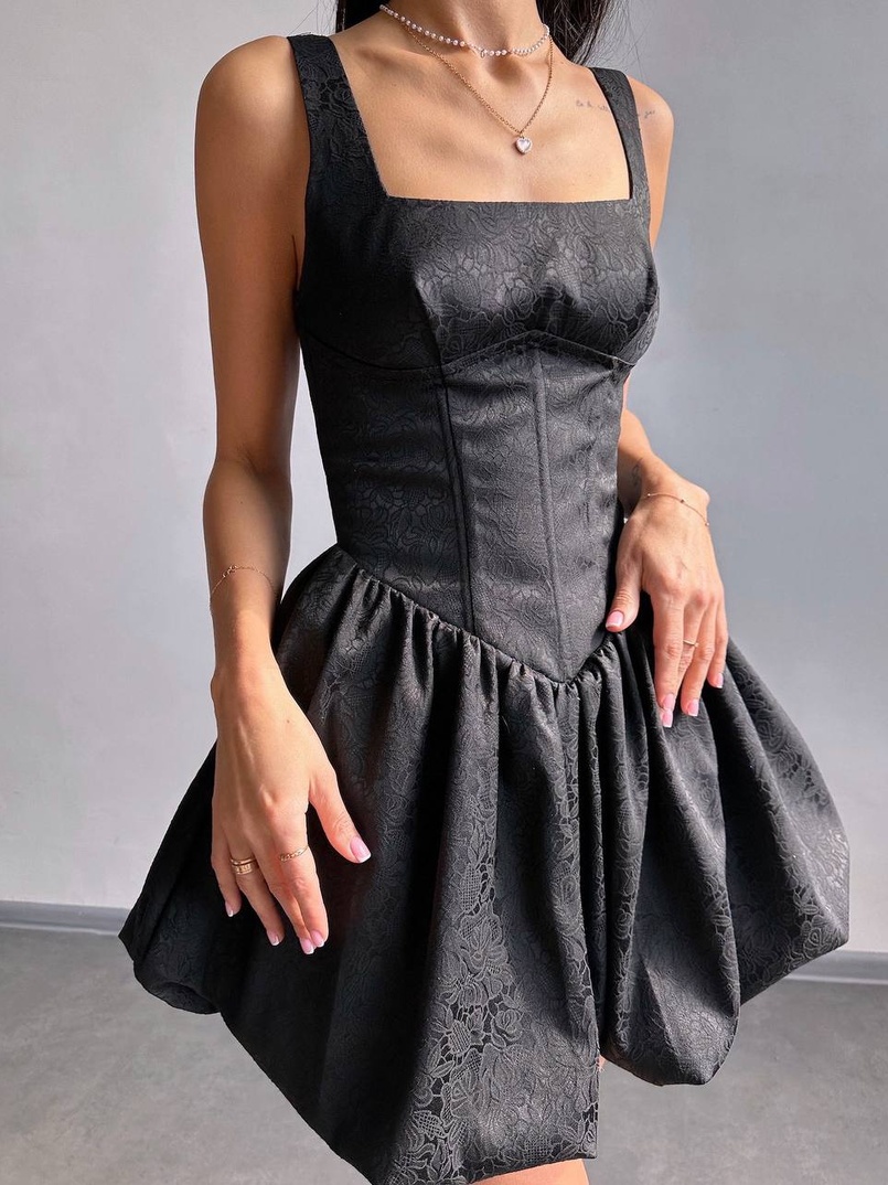 Корсетна сукня с пишною спідницею-балоном Корсетна сукня с пишною спідницею-балоном | PUSHKA SHOP