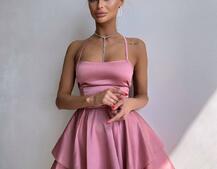 Шовкова сукня  з пишною спідницею та шнурівкою   | PUSHKA SHOP