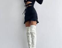 Трикотажна сукня з присбореною спідницею | PUSHKA SHOP