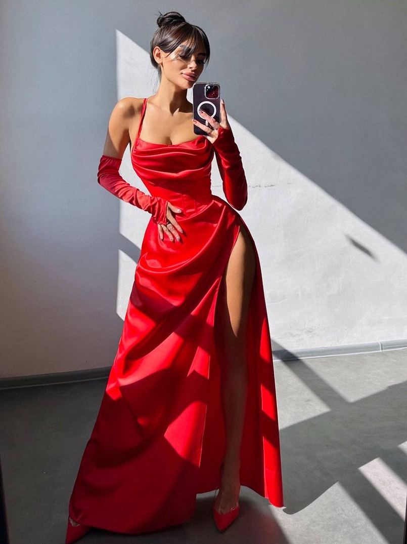 Комплект: корсет з рукавичками + спідниця максі з драпіруванням   Комплект: корсет з рукавичками + спідниця максі з драпіруванням   | PUSHKA SHOP