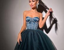 Комплект: корсет, декорований стразами  +  пишна фатинова спідниця Комплект: корсет, декорований стразами  +  пишна фатинова спідниця | PUSHKA SHOP