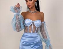 Улюблений комплект в новому виконанні: корсет бюстьє з об’ємними рукавами + спідниця міні | PUSHKA SHOP