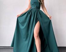 Сукня максі  з розрізом на спідниці  Сукня максі  з розрізом на спідниці  | PUSHKA SHOP