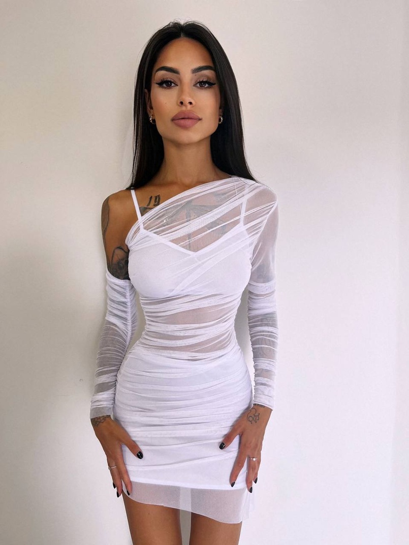 Міні сукня з драпіруванням   Міні сукня з драпіруванням   | PUSHKA SHOP