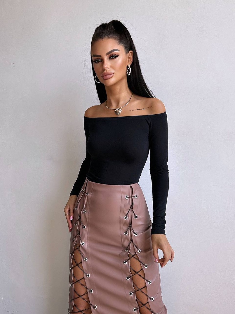 Комплект: топ + спідниця міді  Комплект: топ + спідниця міді  | PUSHKA SHOP