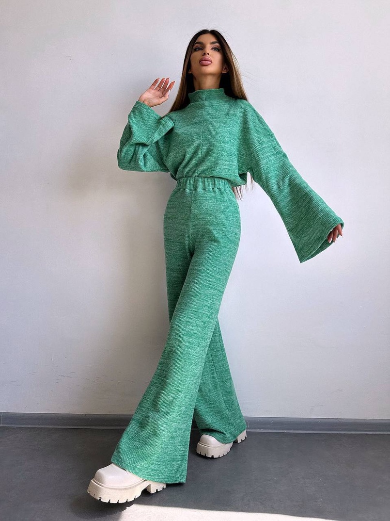 Трикотажний базовий комплект: світшот + штани  Трикотажний базовий комплект: світшот + штани  | PUSHKA SHOP