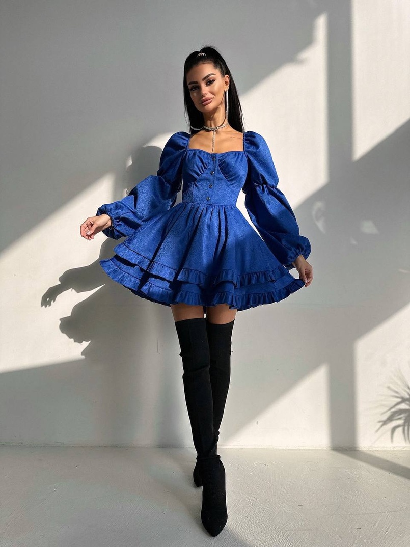 Корсетна сукня  з пишною подвійною спідницею та рюшами  | PUSHKA SHOP