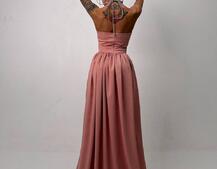 Атласна сукня максі із шнуром зі стразами  Атласна сукня максі із шнуром зі стразами  | PUSHKA SHOP