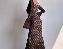 Мереживна сукня максі з чашечками    | PUSHKA SHOP