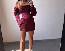 Комплект: корсет з рукавами    + спідниця міні з драпіруванням   Комплект: корсет з рукавами    + спідниця міні з драпіруванням   | PUSHKA SHOP