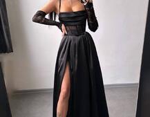 Атласний комплект: корсет + спідниця максі Атласний комплект: корсет + спідниця максі | PUSHKA SHOP