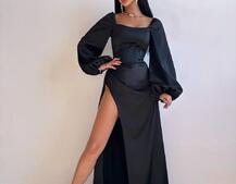 Атласний комплект: корсет + спідниця  максі з драпіруванням | PUSHKA SHOP