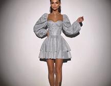 Сяюча корсетна сукня бюстьє з подвійною спідницею  | PUSHKA SHOP