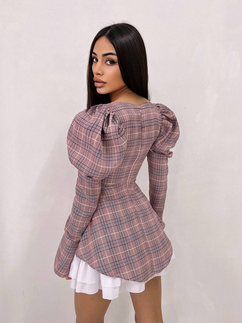 Сукня з об'ємними рукавами + спідниця з воланами Сукня з об'ємними рукавами + спідниця з воланами | PUSHKA SHOP