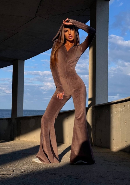 Велюровий комбінезон кльош Велюровий комбінезон кльош | PUSHKA SHOP