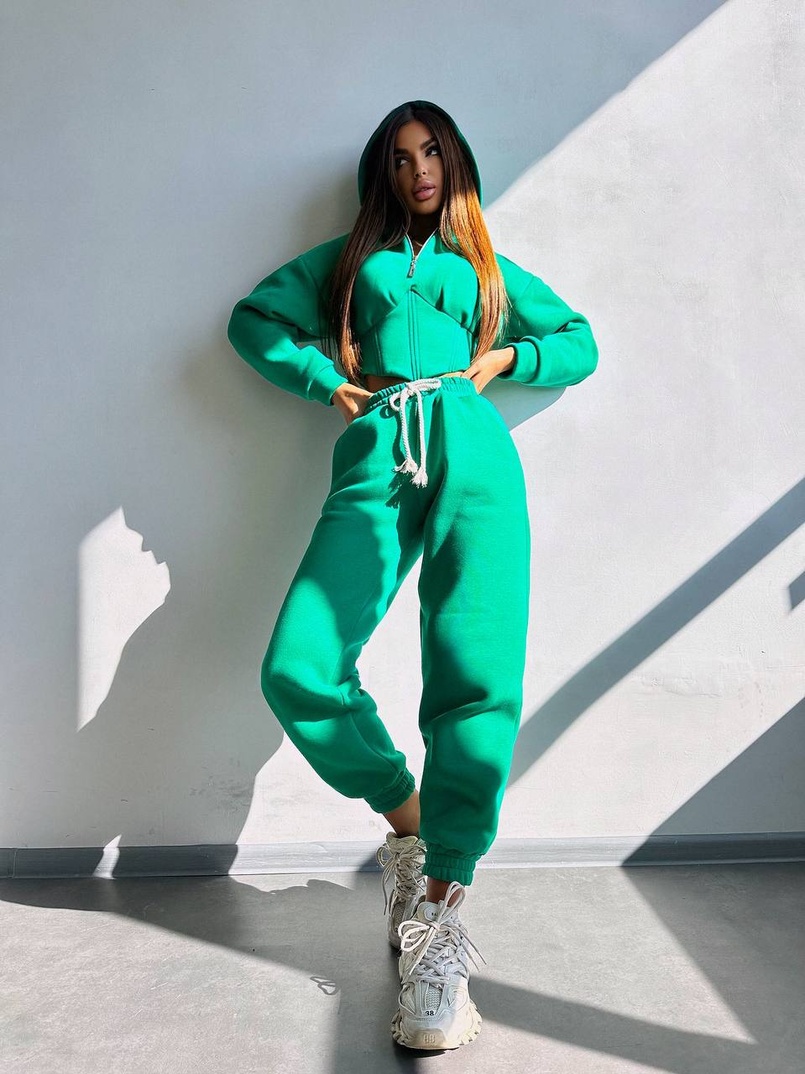 Комплект на флісі : худі з елементами корсету + штани  | PUSHKA SHOP