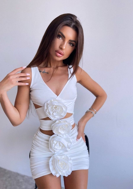 Комплект: топ та спідниця з трояндами    | PUSHKA SHOP