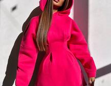 Тепле приталене худі з капюшоном на флісі + корсет на шнурівці Можна носити з корсетом та без Тепле приталене худі з капюшоном на флісі + корсет на шнурівці Можна носити з корсетом та без | PUSHKA SHOP