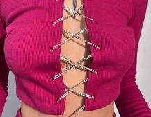 Костюм:  легінси та топ з шнурівкою зі страз Костюм:  легінси та топ з шнурівкою зі страз | PUSHKA SHOP