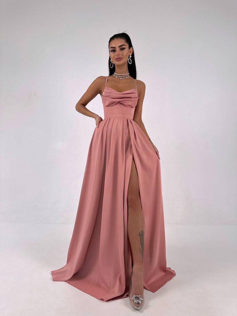 Атласний комплект: корсет + спідниця максі  | PUSHKA SHOP