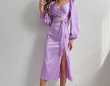 Шелковый комплект: топ с завязками на талии + юбка миди с разрезом  | PUSHKA SHOP