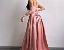 Атласний комплект: корсет + спідниця максі Атласний комплект: корсет + спідниця максі | PUSHKA SHOP