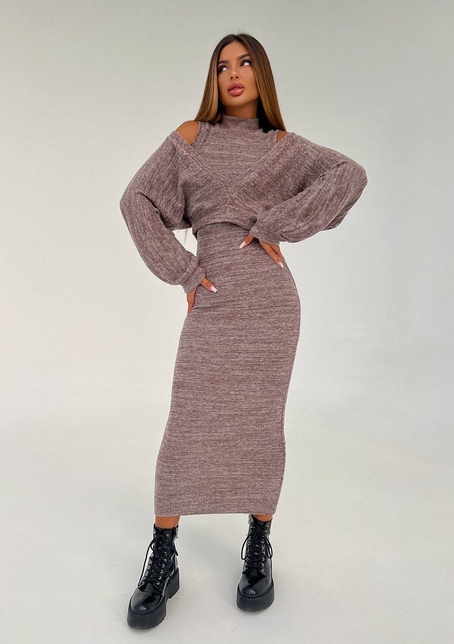 Трикотажна сукня-двійка  | PUSHKA SHOP