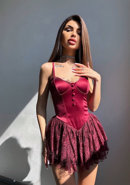 Атласний ромпер бюстьє  Атласний ромпер бюстьє  | PUSHKA SHOP