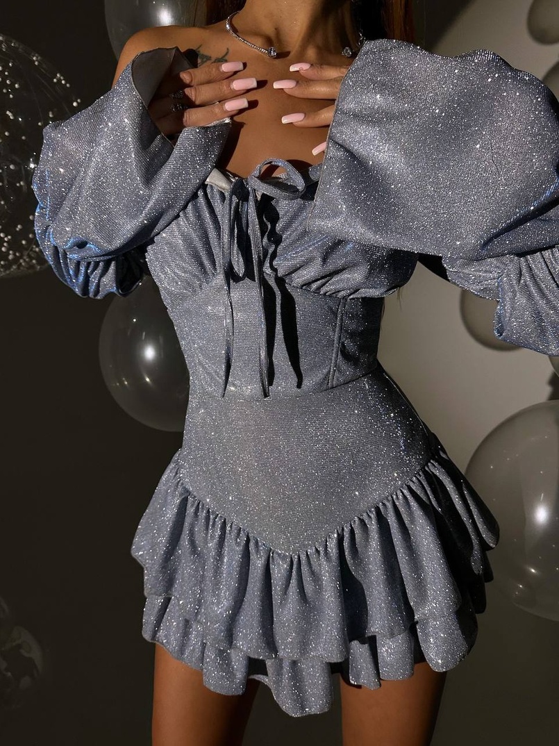 Сукня із пишною спідницею та воланами Сукня із пишною спідницею та воланами | PUSHKA SHOP