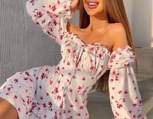 Сукня з воланами та шнурівкою  по спинці Сукня з воланами та шнурівкою  по спинці | PUSHKA SHOP