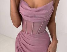 Комплект: корсет декорований стразами + спідниця максі  Комплект: корсет декорований стразами + спідниця максі  | PUSHKA SHOP