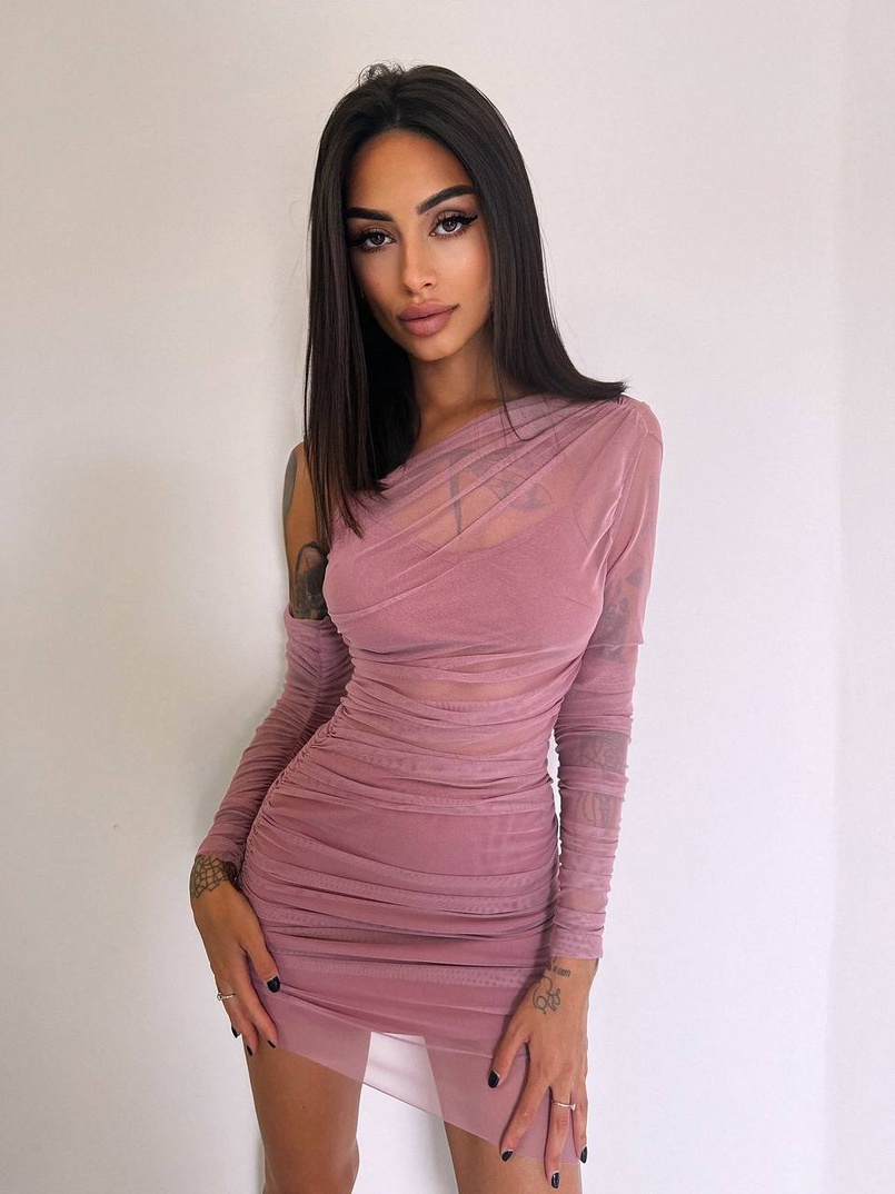 Міні сукня з драпіруванням   | PUSHKA SHOP