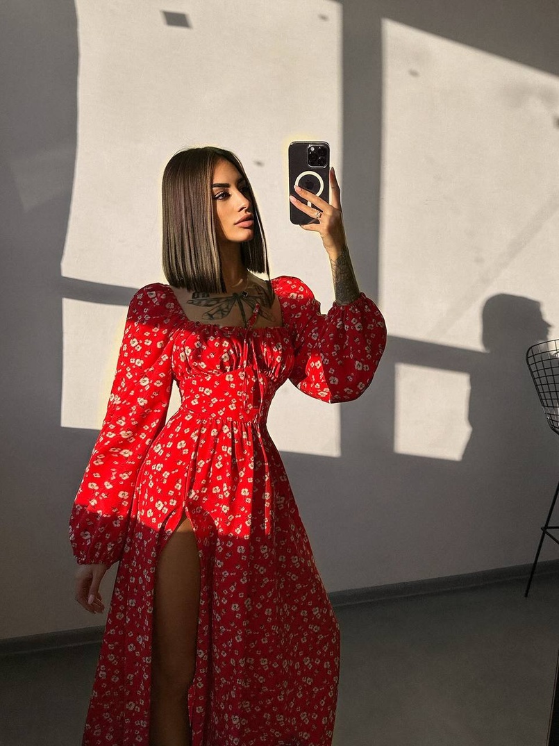 Улюблена сукня-міді зі шнурівкою на талії  Улюблена сукня-міді зі шнурівкою на талії  | PUSHKA SHOP