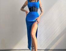 Сукня-міді  з елементами корсету   Сукня-міді  з елементами корсету   | PUSHKA SHOP