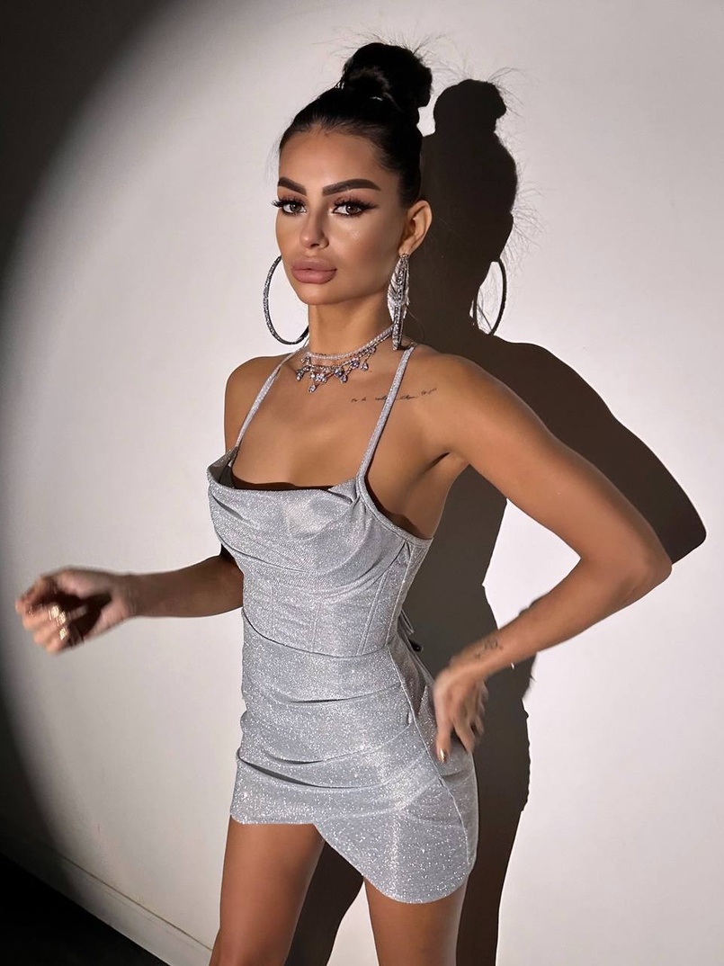 Сяючий комплект: корсет + спідниця міні з драпіруванням Сяючий комплект: корсет + спідниця міні з драпіруванням | PUSHKA SHOP