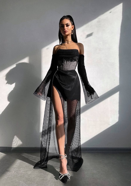 Комплект: корсет з рукавами + спідниця максі | PUSHKA SHOP