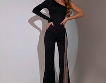 Комбінезон, декорований сіткою із стразами Комбінезон, декорований сіткою із стразами | PUSHKA SHOP