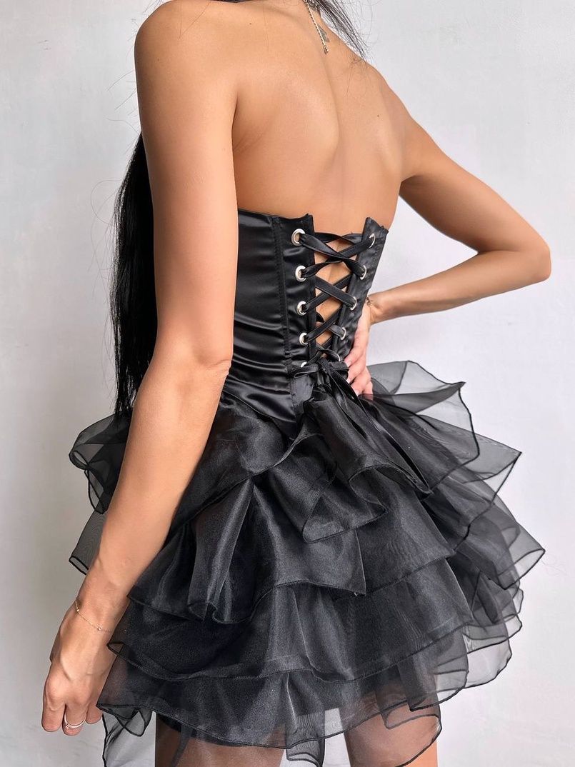 Комплект: корсет + пишна спідниця міні  Комплект: корсет + пишна спідниця міні  | PUSHKA SHOP