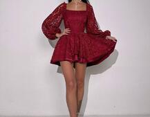 Мереживна сукня з корсетним верхом та пишною подвійною спідницею  Мереживна сукня з корсетним верхом та пишною подвійною спідницею  | PUSHKA SHOP