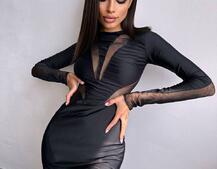 Сукня міні із вставками сітки  Сукня міні із вставками сітки  | PUSHKA SHOP