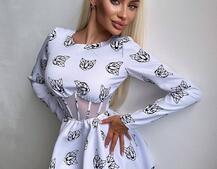 Корсетна сукня з принтом Корсетна сукня з принтом | PUSHKA SHOP