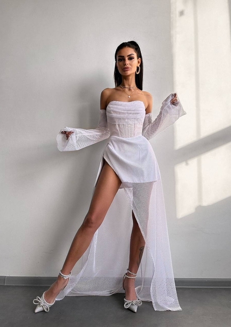 Комплект: корсет з рукавами + спідниця максі Комплект: корсет з рукавами + спідниця максі | PUSHKA SHOP