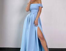 Сукня максі з відкритими плечима  | PUSHKA SHOP