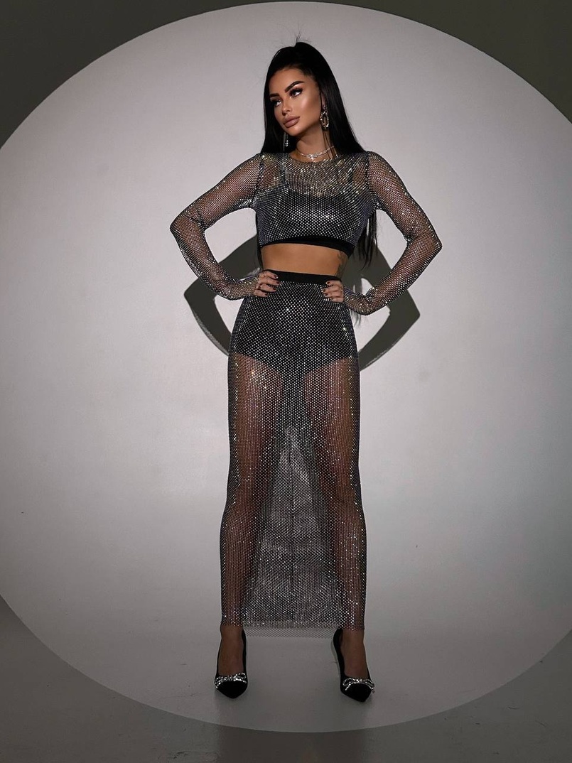 Комплект: сяюча спідниця + топ Комплект: сяюча спідниця + топ | PUSHKA SHOP