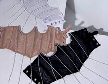 Корсет на кісточках зі шнурівкою, декорований стразами Ручна робота! Корсет на кісточках зі шнурівкою, декорований стразами Ручна робота! | PUSHKA SHOP