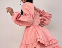 Корсетна сукня  з пишною подвійною спідницею та рюшами  | PUSHKA SHOP