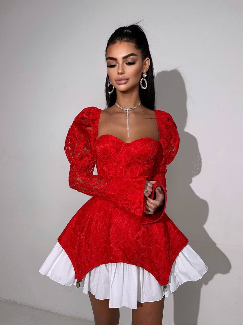 Мереживна сукня з чашечками  Мереживна сукня з чашечками  | PUSHKA SHOP