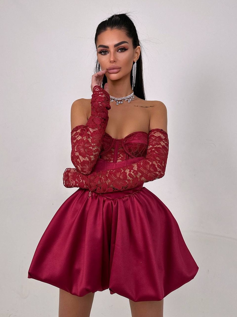 Комплект: мереживний корсет бюстьє + корсетна спідниця | PUSHKA SHOP