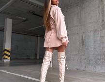 Сукня-сорочка зі шнурівкою Сукня-сорочка зі шнурівкою | PUSHKA SHOP